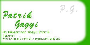 patrik gagyi business card